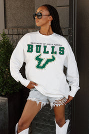 SOUTH FLORIDA BULLS BIG GOALS OVERSIZED LONG SLEEVE TEE WITH RIBBED NECKLINE AND CUFFS