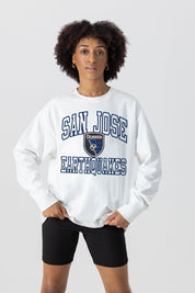 SAN JOSE EARTHQUAKES MIND GAMES OVERSIZED MIDWEIGHT LONG SLEEVE TEE