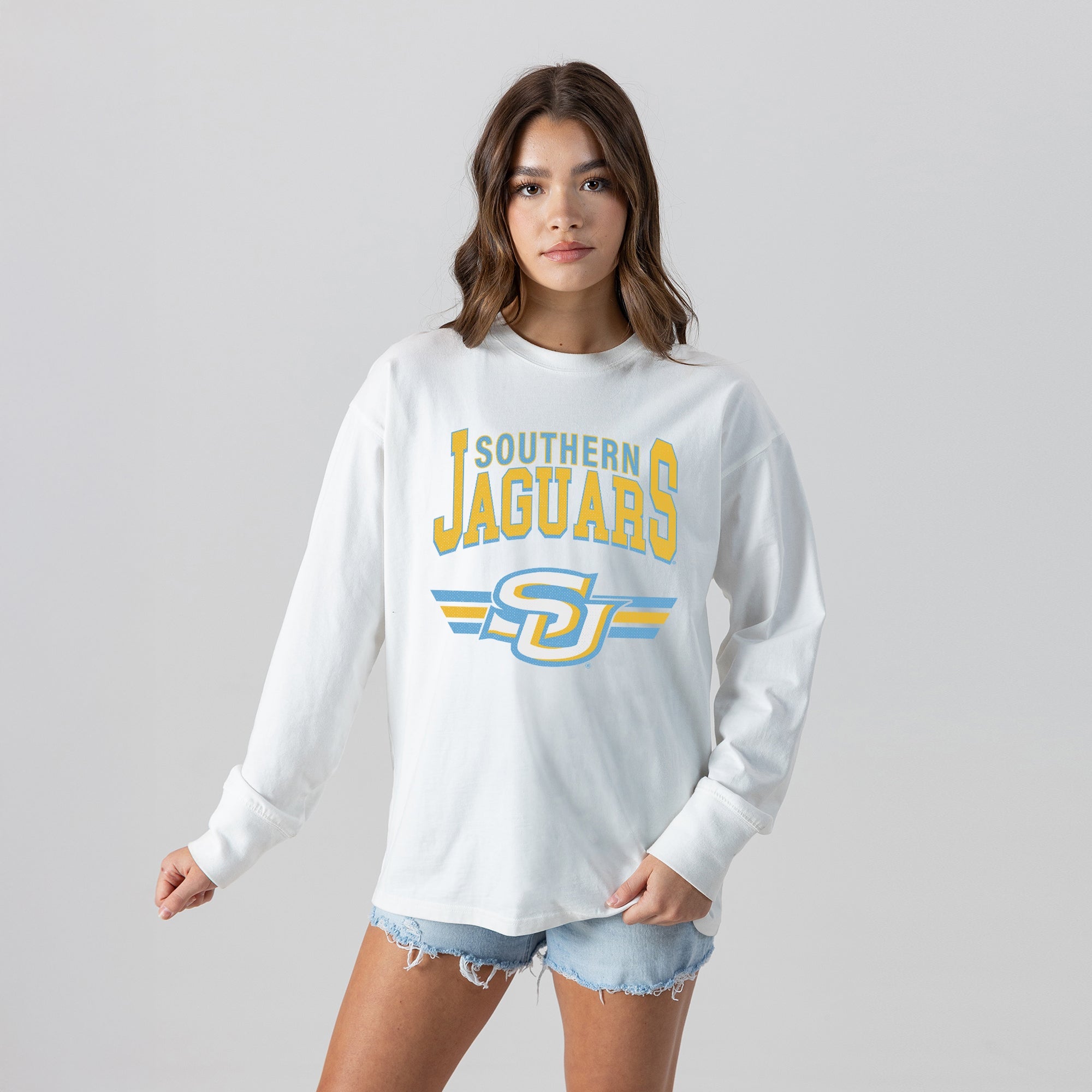 SOUTHERN JAGUARS SWIFT STRIKE ESSENTIAL RELAXED FIT LONG SLEEVE TEE