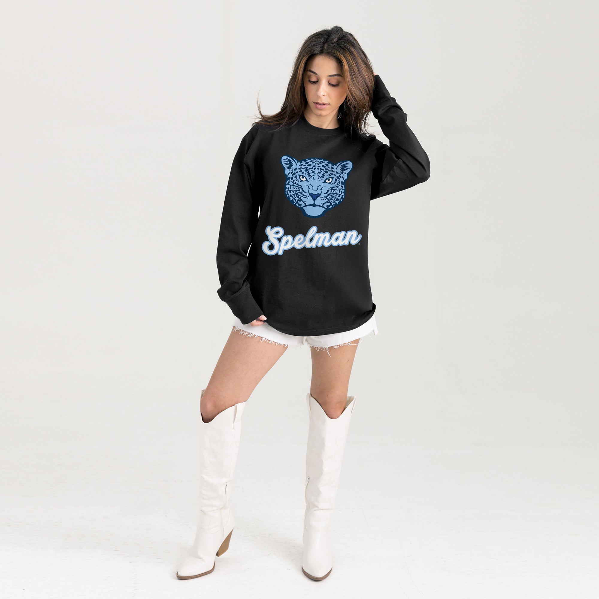 SPELMAN COLLEGE JAGUARS HONOR ROLL ESSENTIAL RELAXED FIT LONG SLEEVE TEE