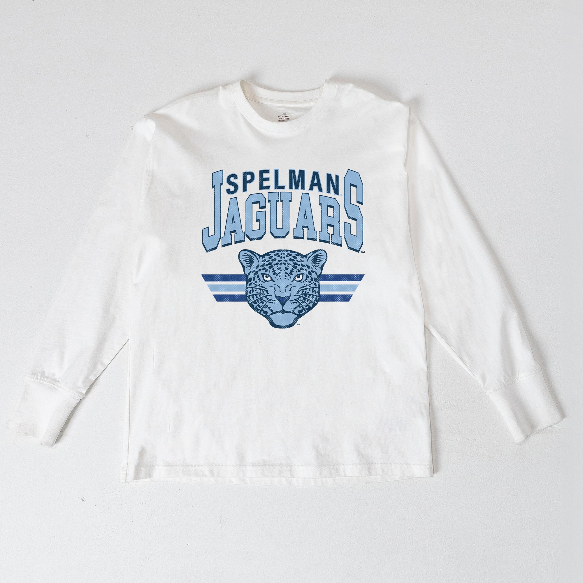 SPELMAN COLLEGE JAGUARS SWIFT STRIKE ESSENTIAL RELAXED FIT LONG SLEEVE TEE