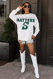 STETSON HATTERS BIG GOALS OVERSIZED LONG SLEEVE TEE WITH RIBBED NECKLINE AND CUFFS