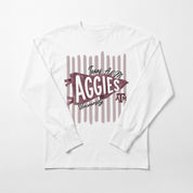 TEXAS A&M AGGIES RALLY STRIPE ESSENTIAL RELAXED FIT LONG SLEEVE TEE