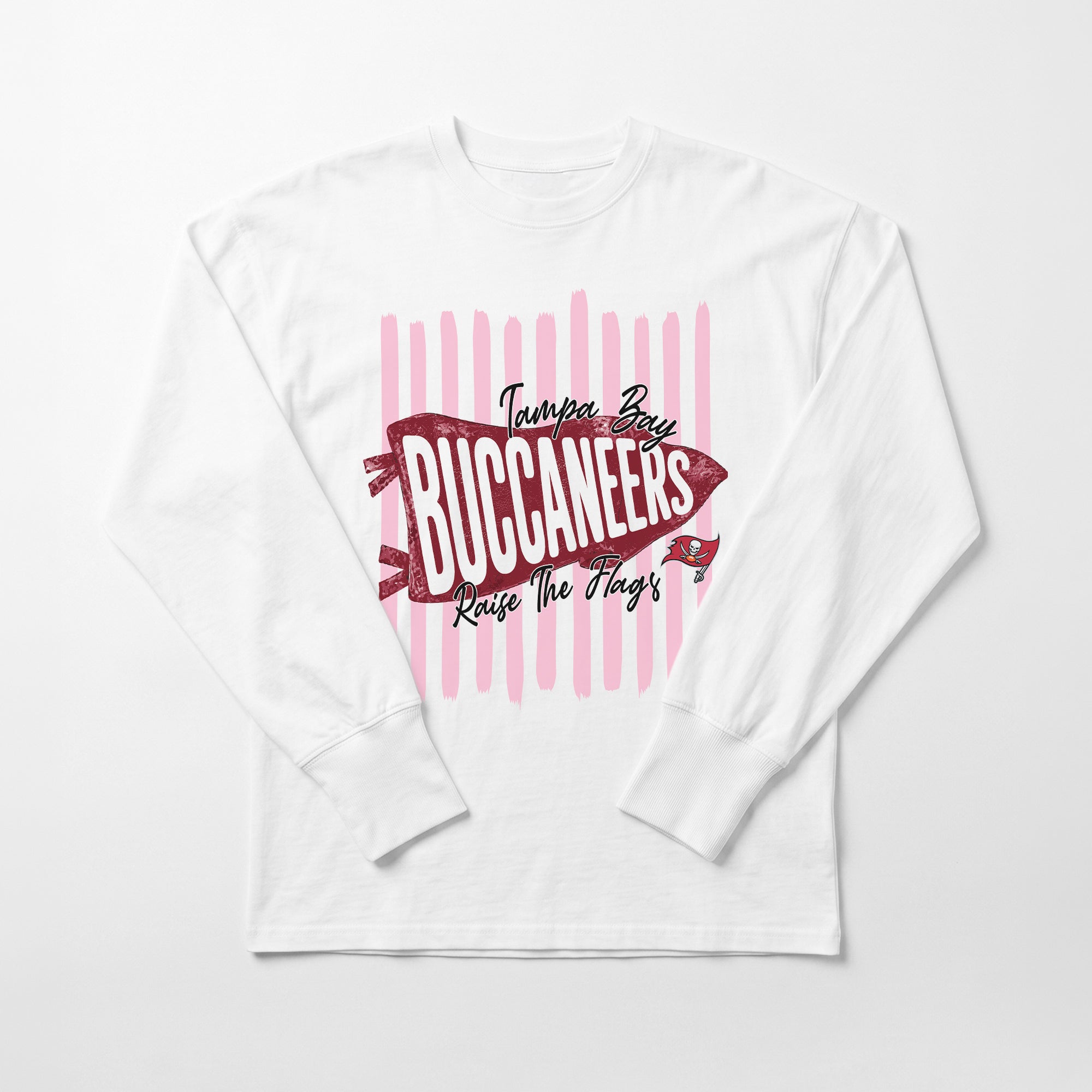 TAMPA BAY BUCCANEERS RALLY STRIPE OVERSIZED LONG SLEEVE TEE