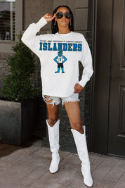 TEXAS A&M-CORPUS CHRISTI ISLANDERS BIG GOALS OVERSIZED LONG SLEEVE TEE WITH RIBBED NECKLINE AND CUFFS