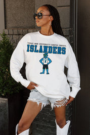 TEXAS A&M-CORPUS CHRISTI ISLANDERS BIG GOALS OVERSIZED LONG SLEEVE TEE WITH RIBBED NECKLINE AND CUFFS