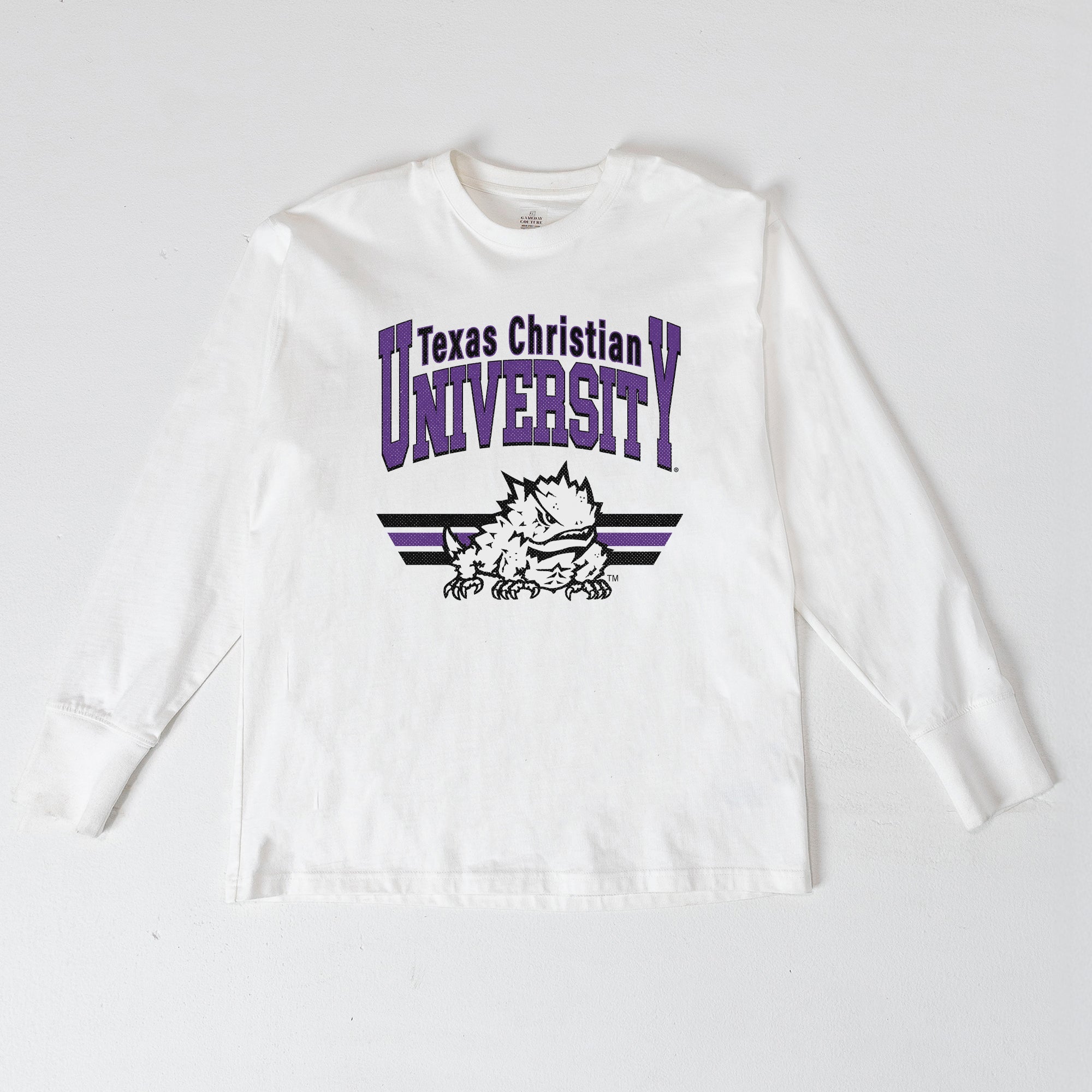 TCU HORNED FROGS SWIFT STRIKE ESSENTIAL RELAXED FIT LONG SLEEVE TEE