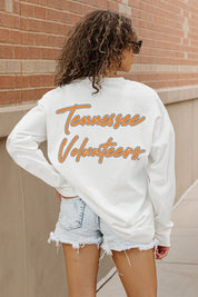 TENNESSEE VOLUNTEERS DOUBLE MOVE OVERSIZED LONG SLEEVE TEE WITH RIBBED NECKLINE AND CUFFS