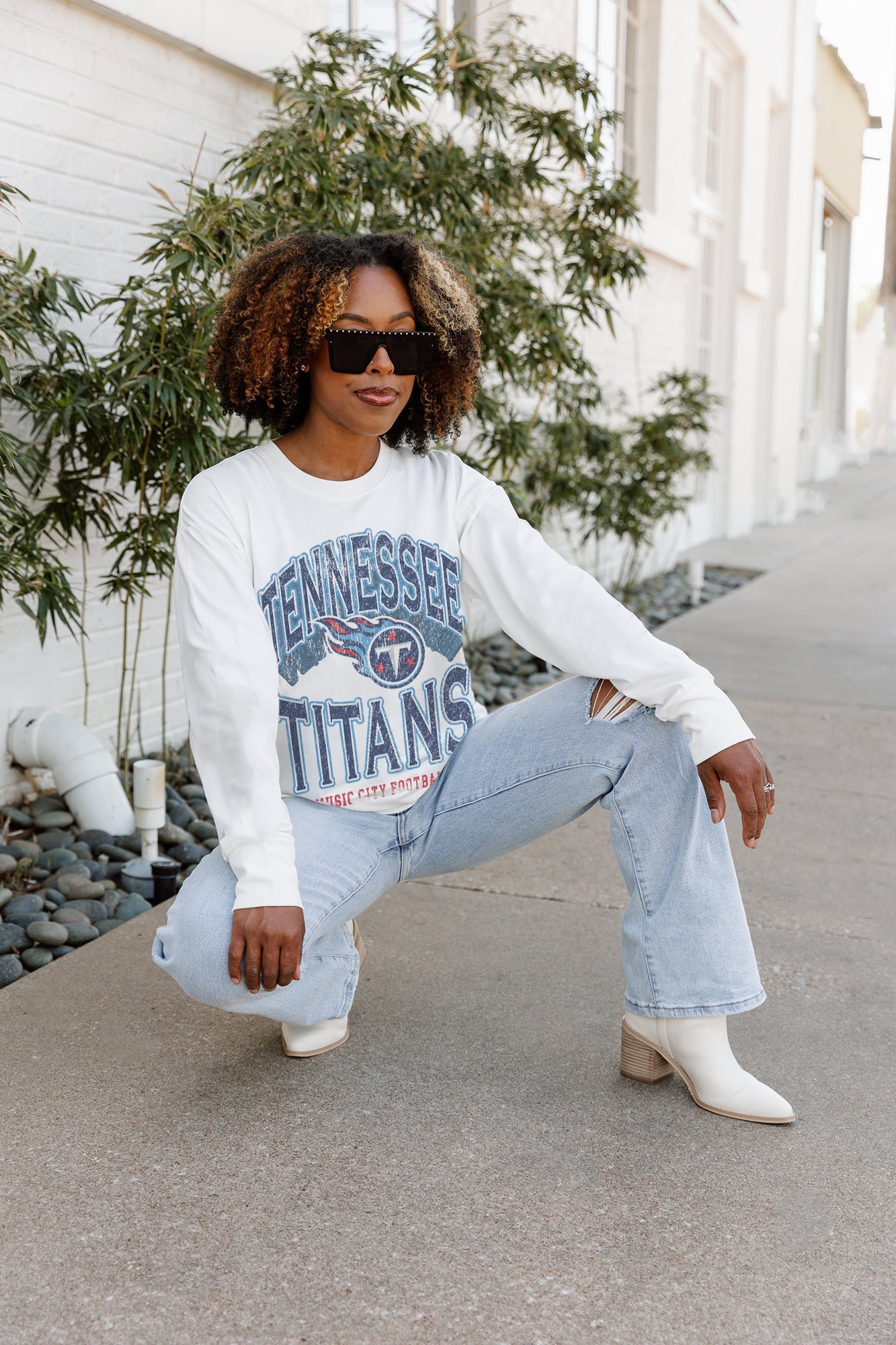 TENNESSEE TITANS TIME OUT OVERSIZED MIDWEIGHT LONG SLEEVE TEE