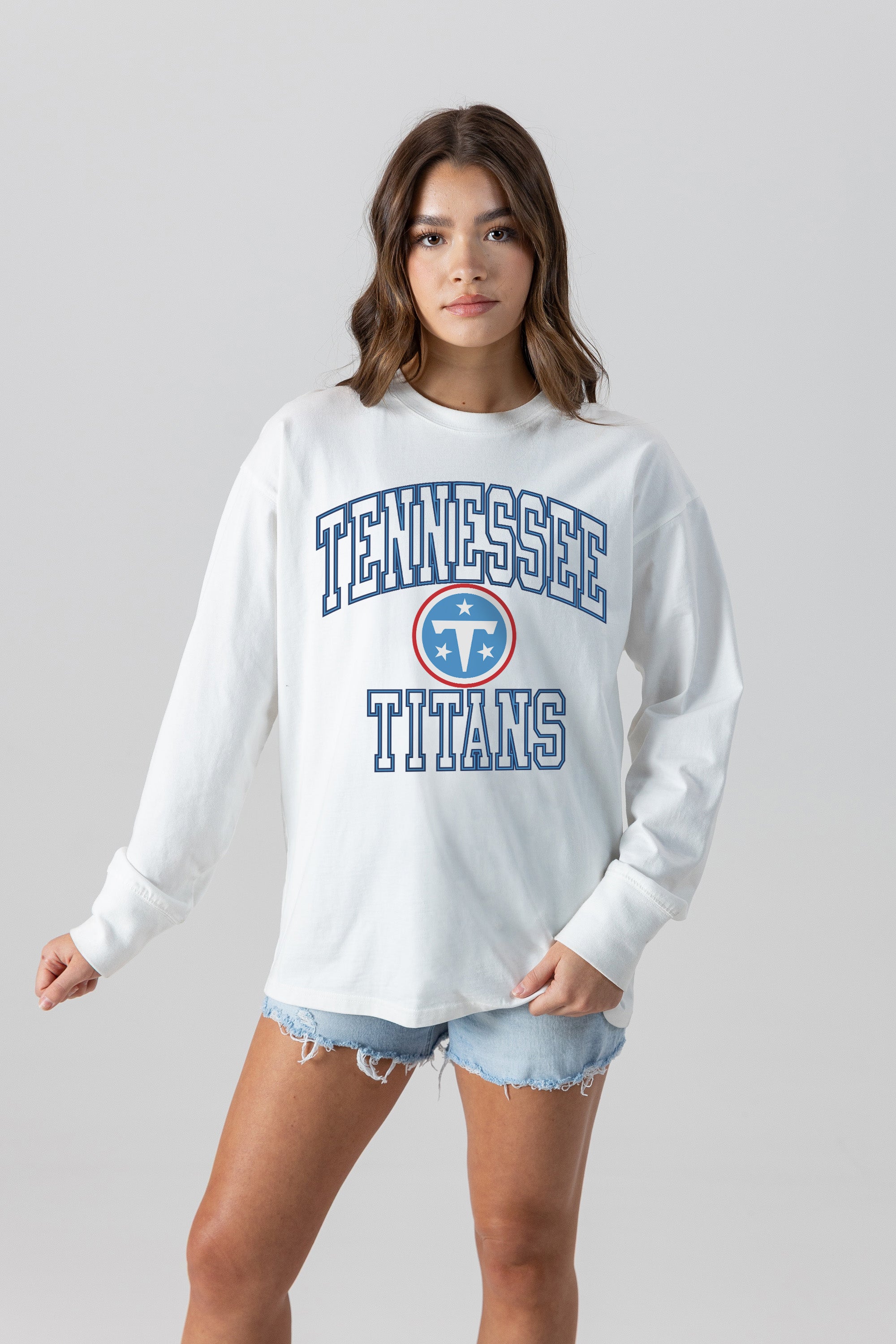 TENNESSEE TITANS Mind Games Oversized Long-Sleeve Tee