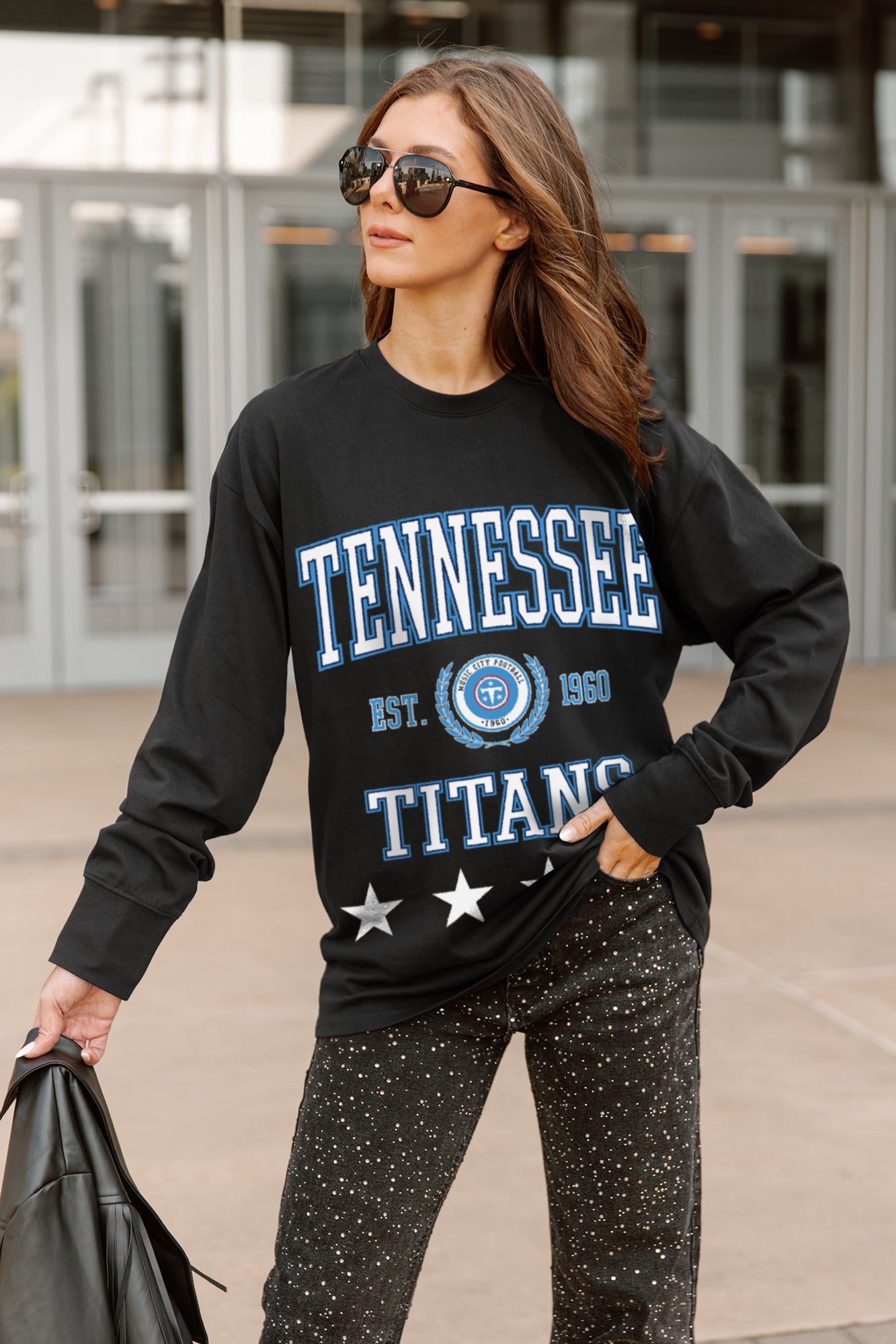 TENNESSEE TITANS EVERYDAY STAR ESSENTIAL RELAXED FIT LONG SLEEVE TEE
