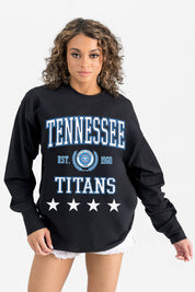 TENNESSEE TITANS EVERYDAY STAR ESSENTIAL RELAXED FIT LONG SLEEVE TEE