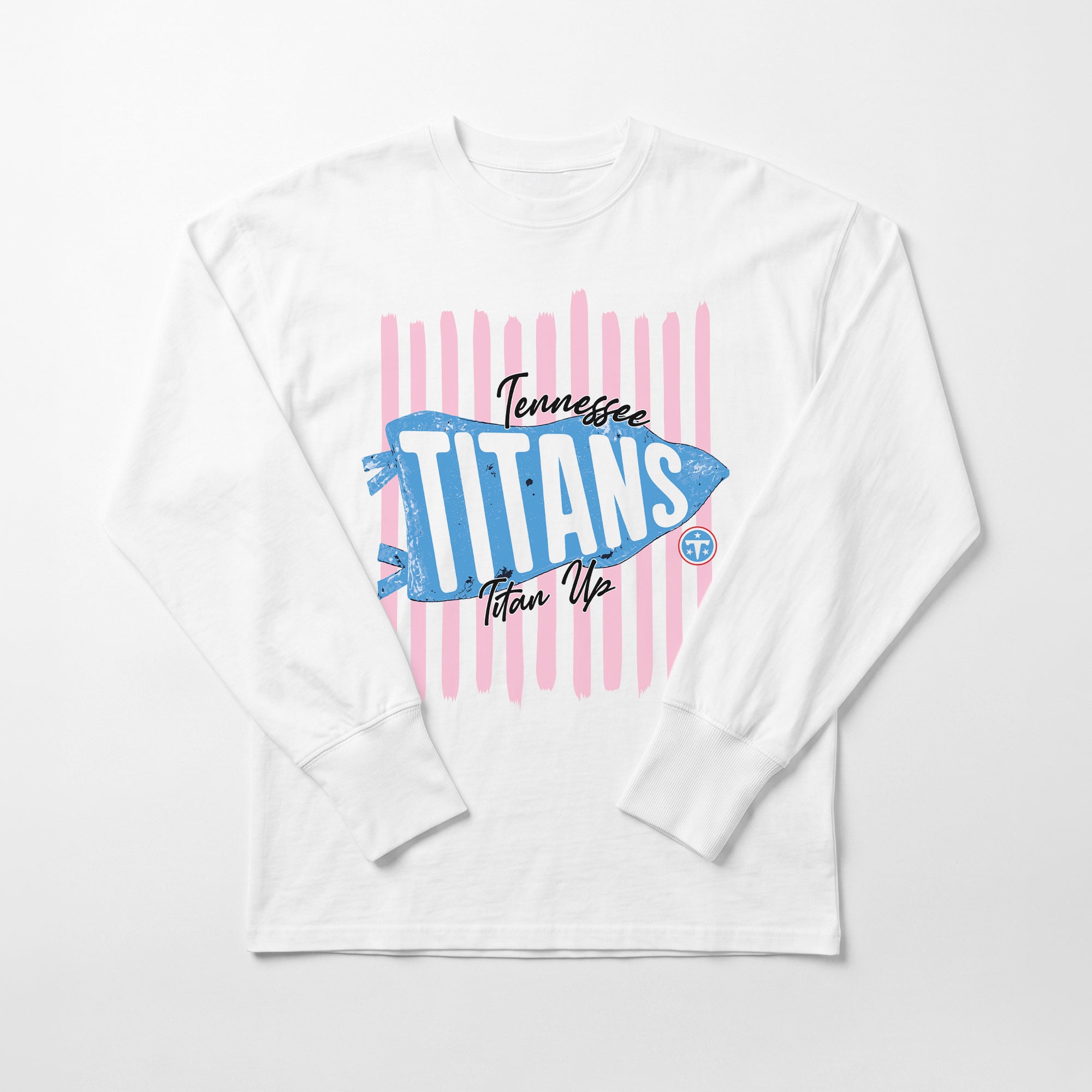 TENNESSEE TITANS RALLY STRIPE OVERSIZED LONG SLEEVE TEE