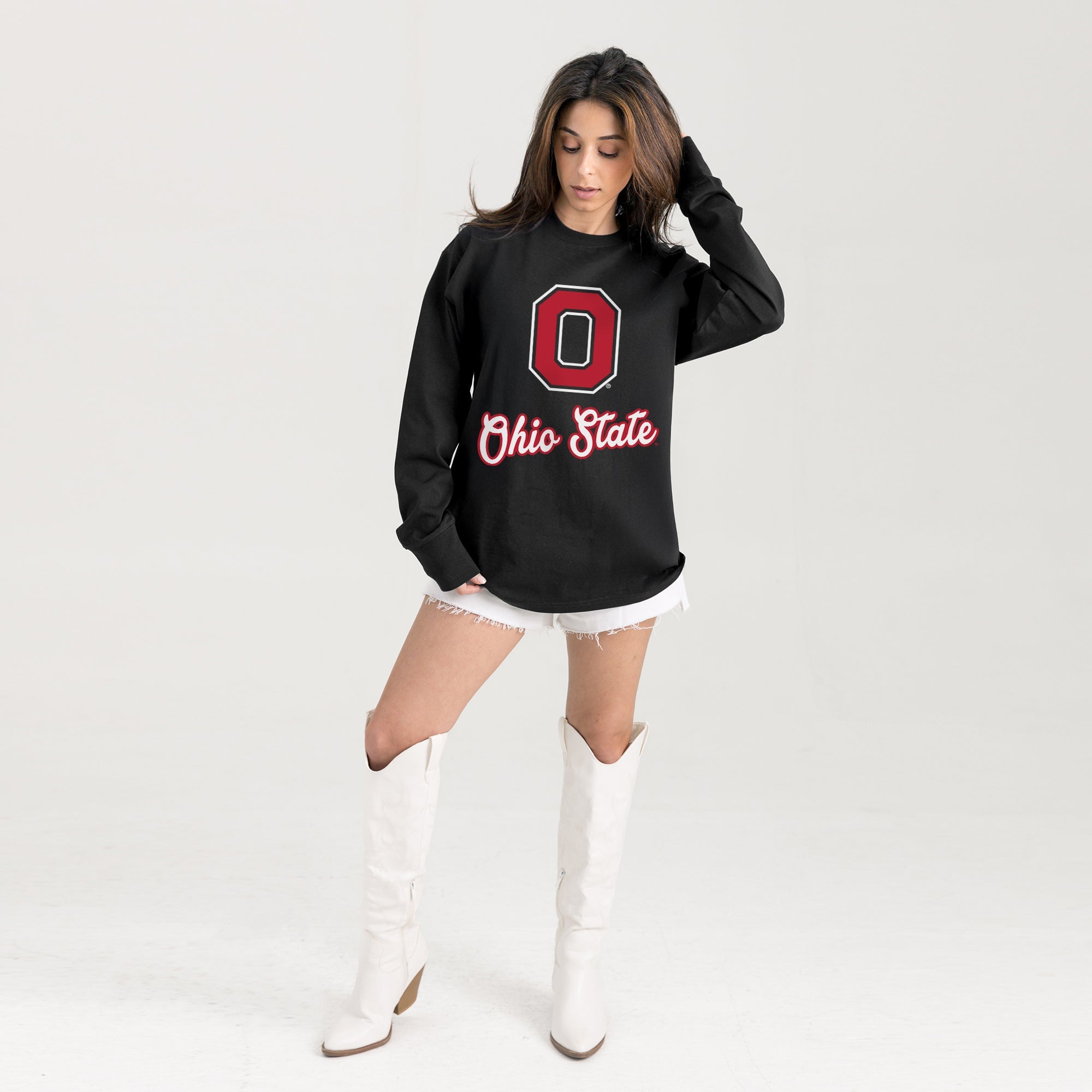 OHIO STATE BUCKEYES HONOR ROLL ESSENTIAL RELAXED FIT LONG SLEEVE TEE