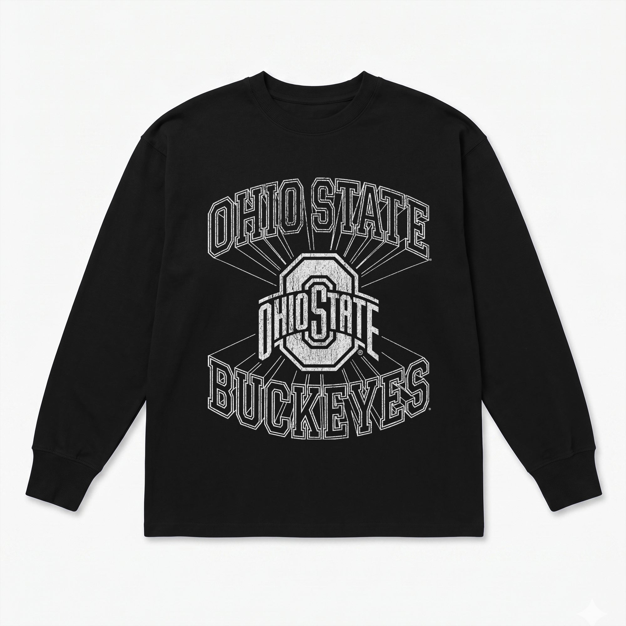 OHIO STATE BUCKEYES SPOTLIGHT ESSENTIAL RELAXED FIT LONG SLEEVE TEE