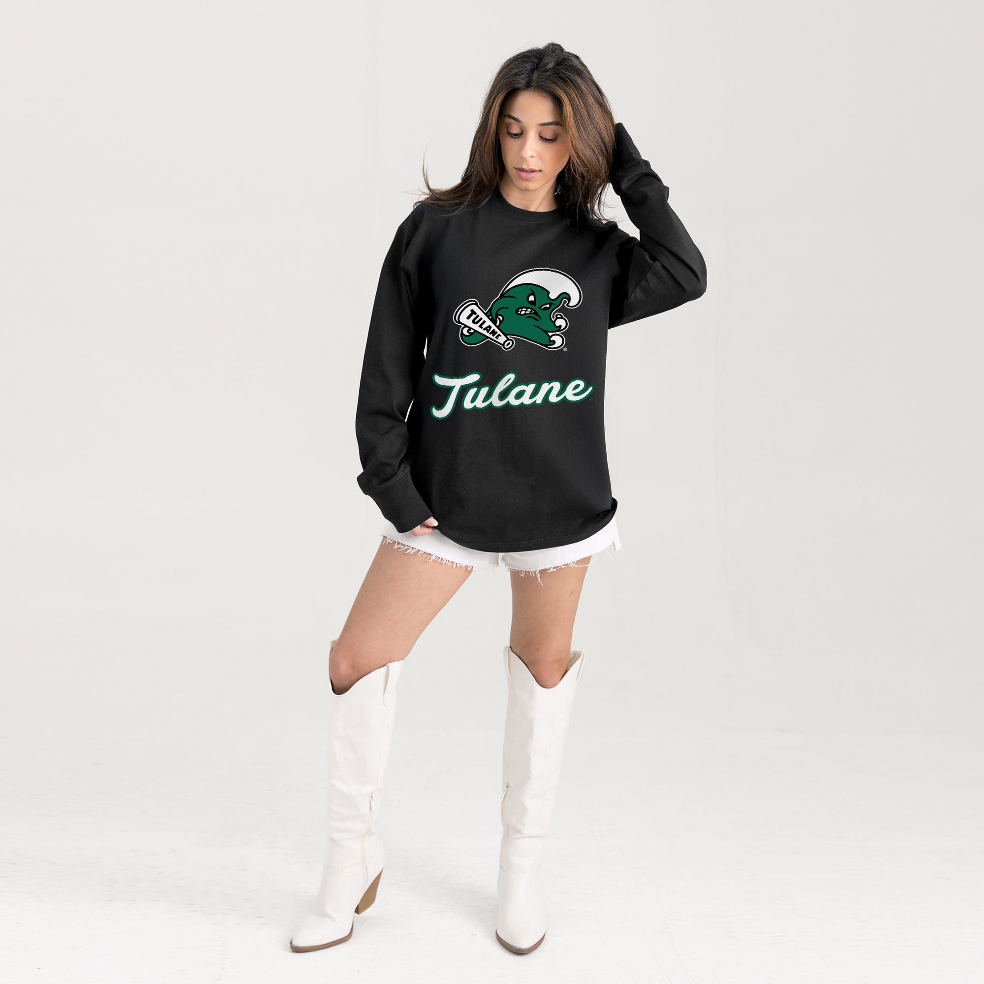 TULANE GREEN WAVE HONOR ROLL ESSENTIAL RELAXED FIT LONG SLEEVE TEE