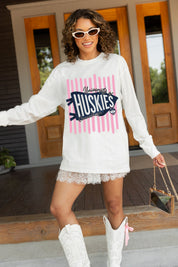 UCONN HUSKIES RALLY STRIPE ESSENTIAL RELAXED FIT LONG SLEEVE TEE