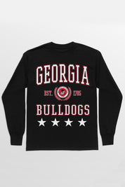 GEORGIA BULLDOGS EVERYDAY STAR ESSENTIAL RELAXED FIT LONG SLEEVE TEE