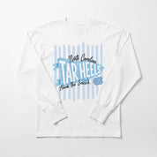 NORTH CAROLINA TAR HEELS RALLY STRIPE ESSENTIAL RELAXED FIT LONG SLEEVE TEE