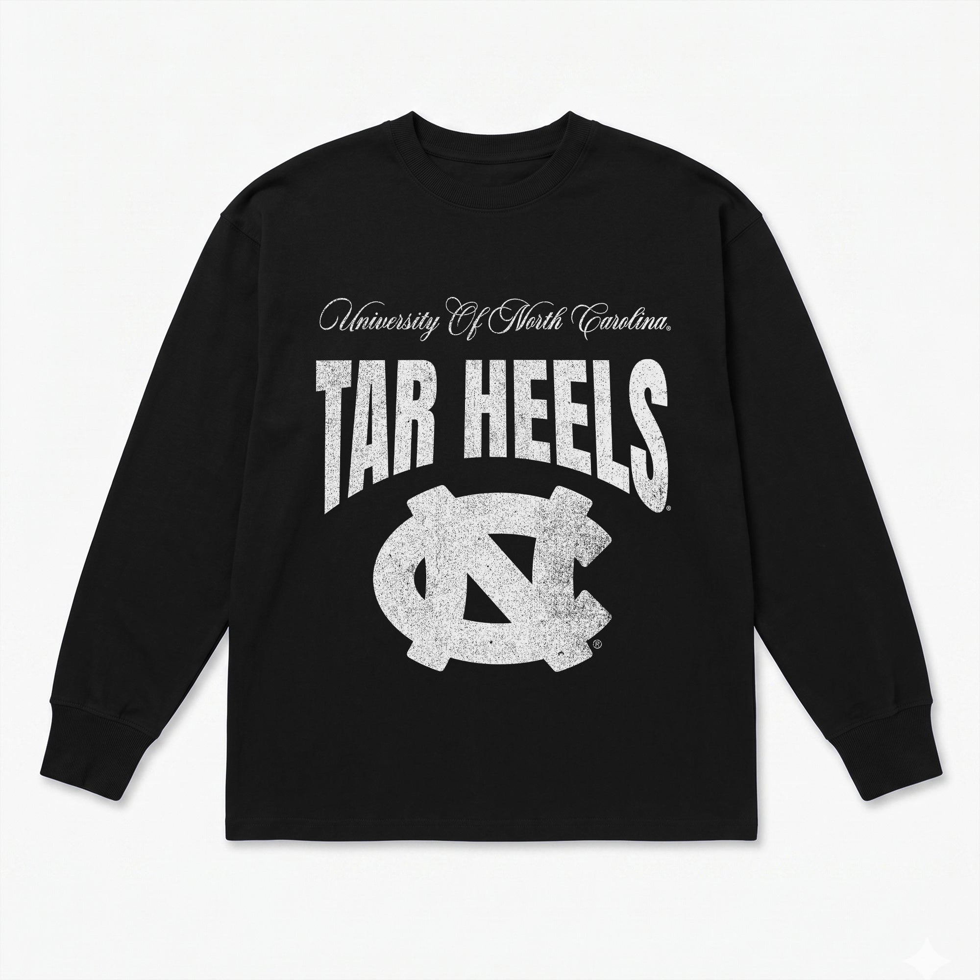 NORTH CAROLINA TAR HEELS BOLD AMBITION ESSENTIAL RELAXED FIT LONG SLEEVE TEE