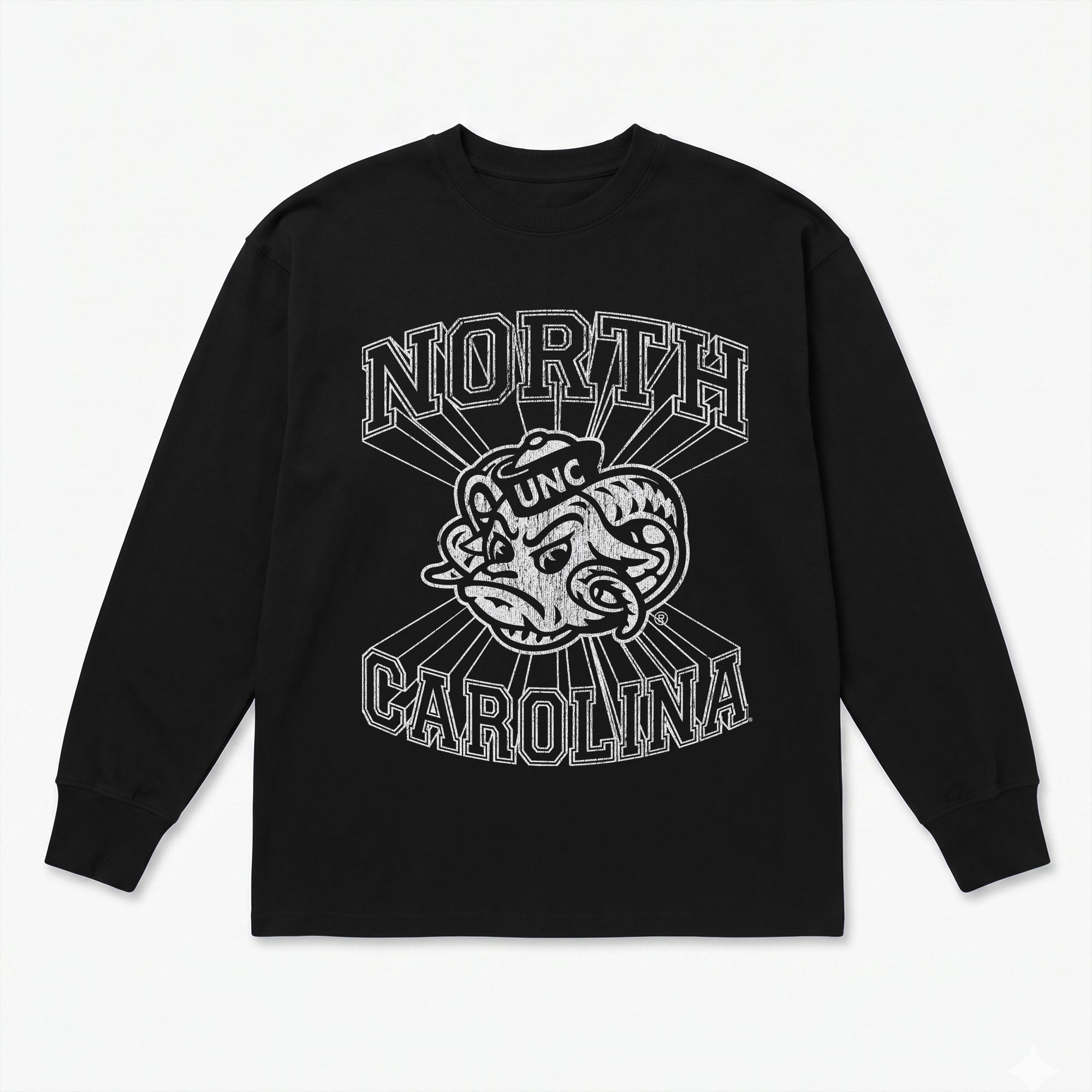 NORTH CAROLINA TAR HEELS SPOTLIGHT ESSENTIAL RELAXED FIT LONG SLEEVE TEE