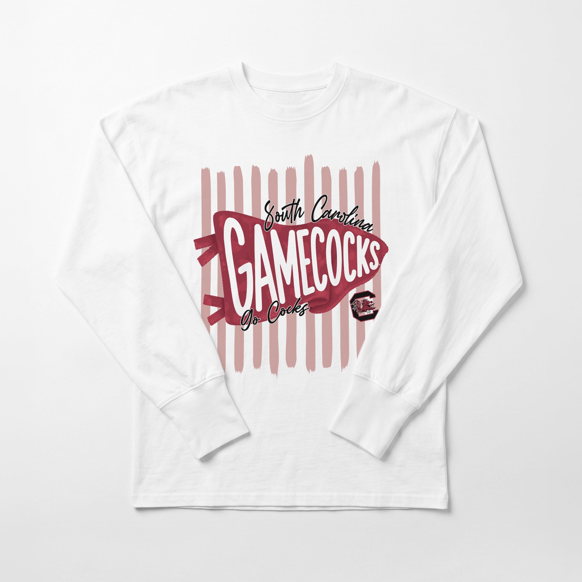SOUTH CAROLINA GAMECOCKS RALLY STRIPE ESSENTIAL RELAXED FIT LONG SLEEVE TEE