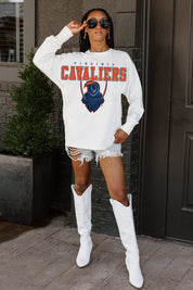 VIRGINIA CAVALIERS BIG GOALS OVERSIZED LONG SLEEVE TEE WITH RIBBED NECKLINE AND CUFFS
