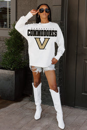 VANDERBILT COMMODORES BIG GOALS OVERSIZED LONG SLEEVE TEE WITH RIBBED NECKLINE AND CUFFS