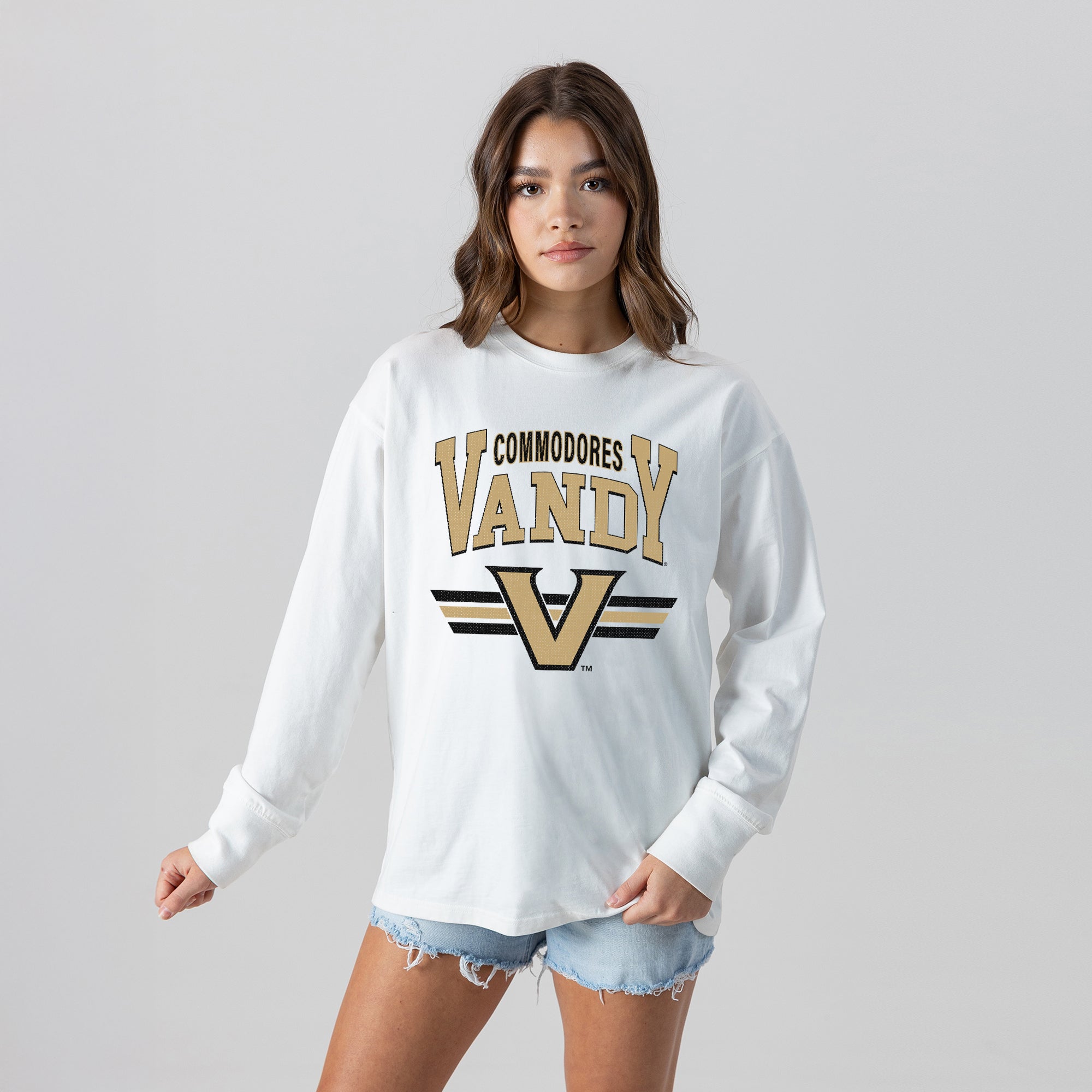 VANDERBILT COMMODORES SWIFT STRIKE ESSENTIAL RELAXED FIT LONG SLEEVE TEE