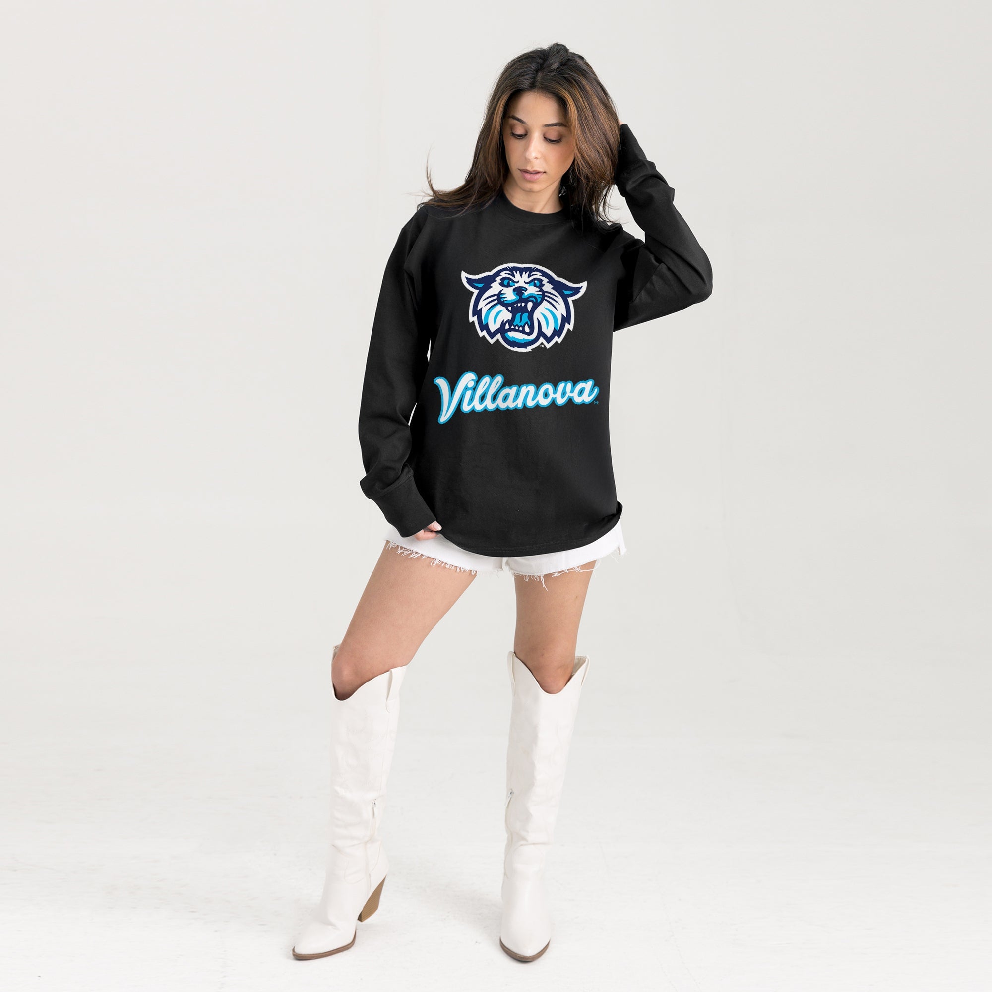 VILLANOVA WILDCATS HONOR ROLL ESSENTIAL RELAXED FIT LONG SLEEVE TEE