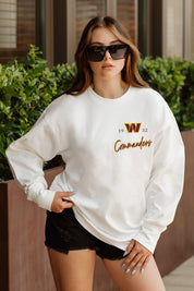 WASHINGTON COMMANDERS DOUBLE MOVE OVERSIZED MIDWEIGHT LONG SLEEVE TEE