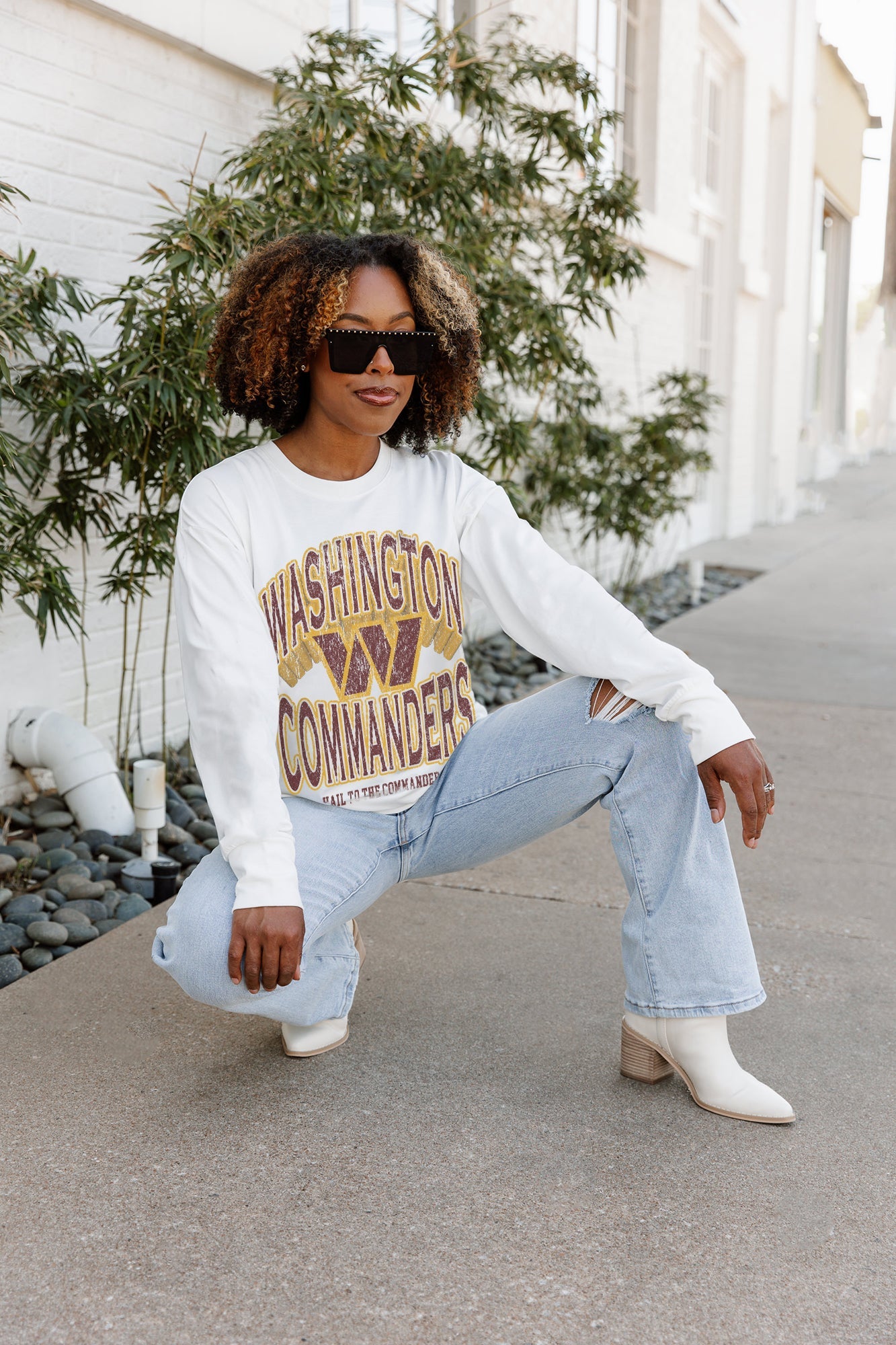WASHINGTON COMMANDERS TIME OUT OVERSIZED MIDWEIGHT LONG SLEEVE TEE