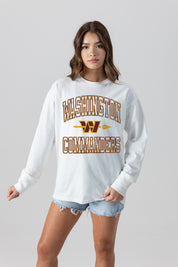 WASHINGTON COMMANDERS Mind Games Oversized Long-Sleeve Tee