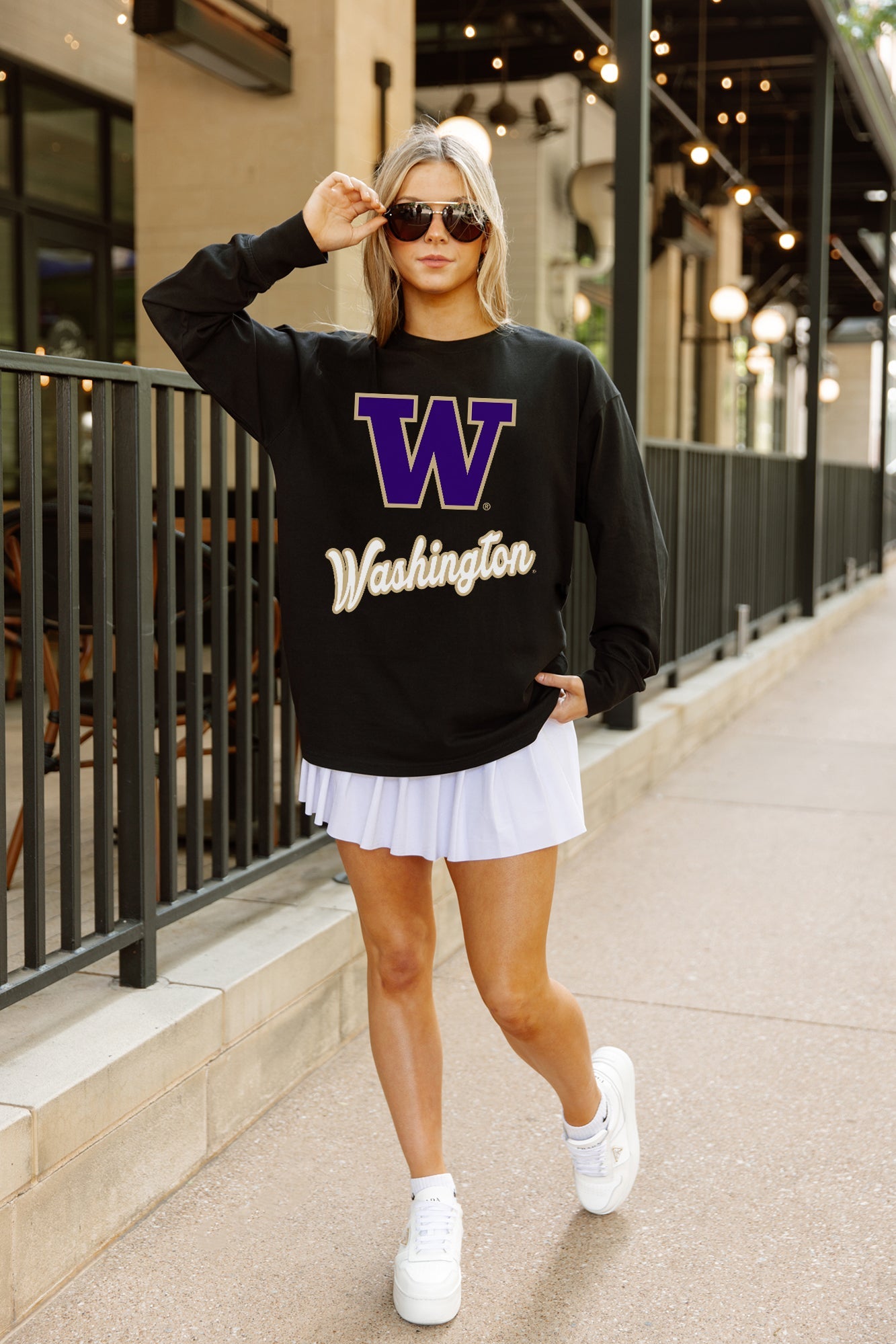 WASHINGTON HUSKIES HONOR ROLL ESSENTIAL RELAXED FIT LONG SLEEVE TEE