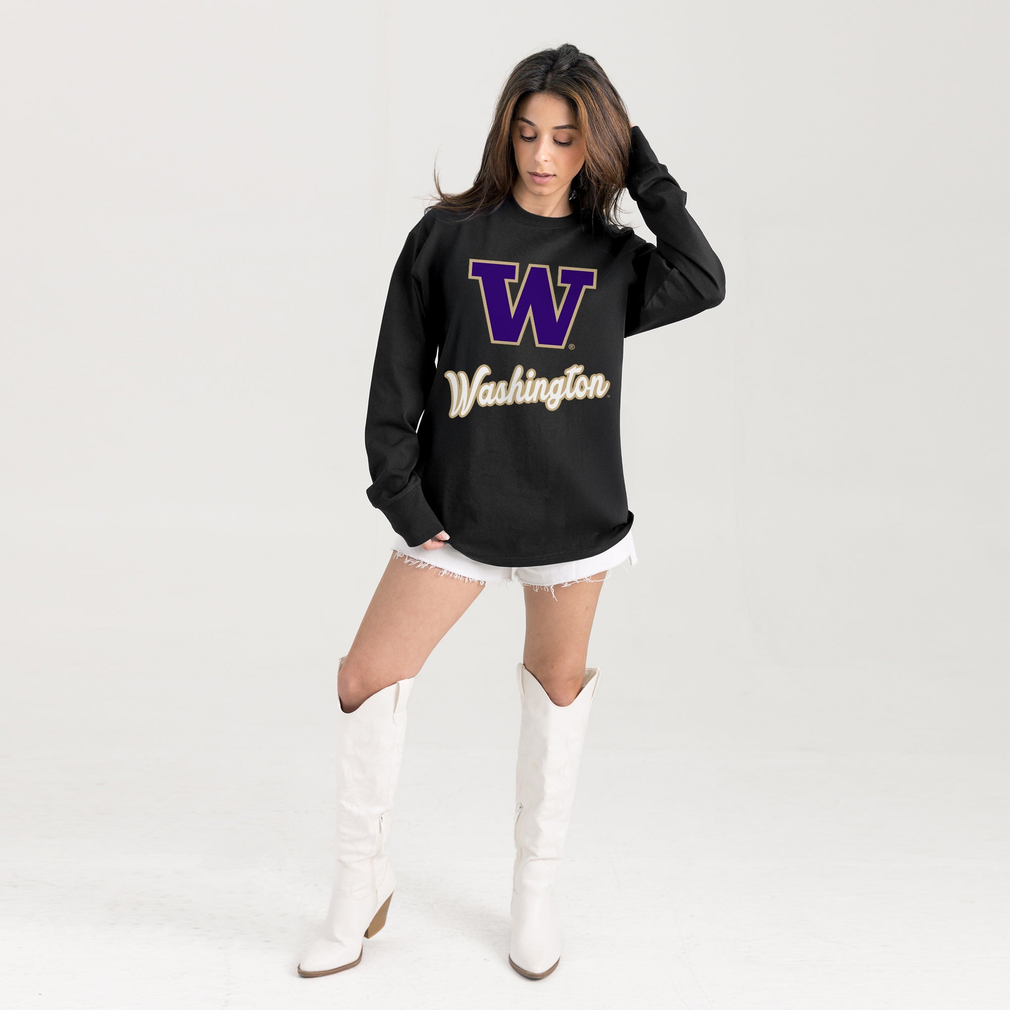 WASHINGTON HUSKIES HONOR ROLL ESSENTIAL RELAXED FIT LONG SLEEVE TEE