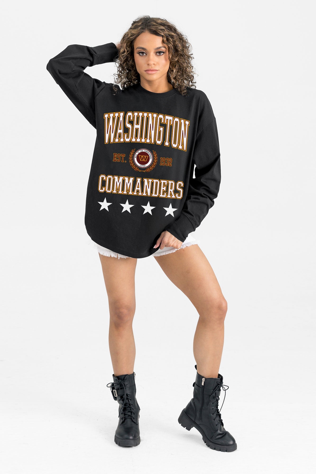 WASHINGTON COMMANDERS EVERYDAY STAR ESSENTIAL RELAXED FIT LONG SLEEVE TEE