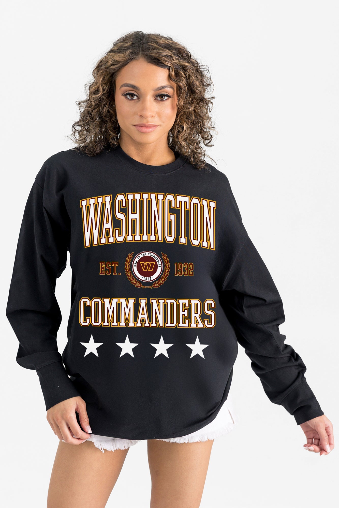 WASHINGTON COMMANDERS EVERYDAY STAR ESSENTIAL RELAXED FIT LONG SLEEVE TEE