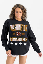 WASHINGTON COMMANDERS EVERYDAY STAR ESSENTIAL RELAXED FIT LONG SLEEVE TEE