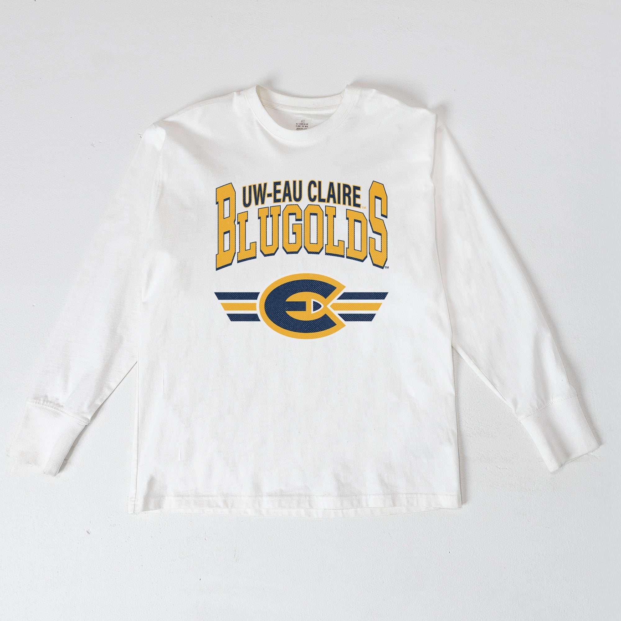 WISCONSIN-EAU CLAIRE BLUGOLDS SWIFT STRIKE ESSENTIAL RELAXED FIT LONG SLEEVE TEE