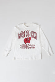 WISCONSIN BADGERS MIND GAMES OVERSIZED MIDWEIGHT LONG SLEEVE TEE