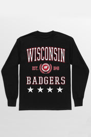 WISCONSIN BADGERS EVERYDAY STAR ESSENTIAL RELAXED FIT LONG SLEEVE TEE