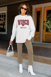 WISCONSIN BADGERS SWEET SPOT ESSENTIAL RELAXED FIT LONG SLEEVE TEE