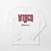 WISCONSIN BADGERS SWEET SPOT ESSENTIAL RELAXED FIT LONG SLEEVE TEE