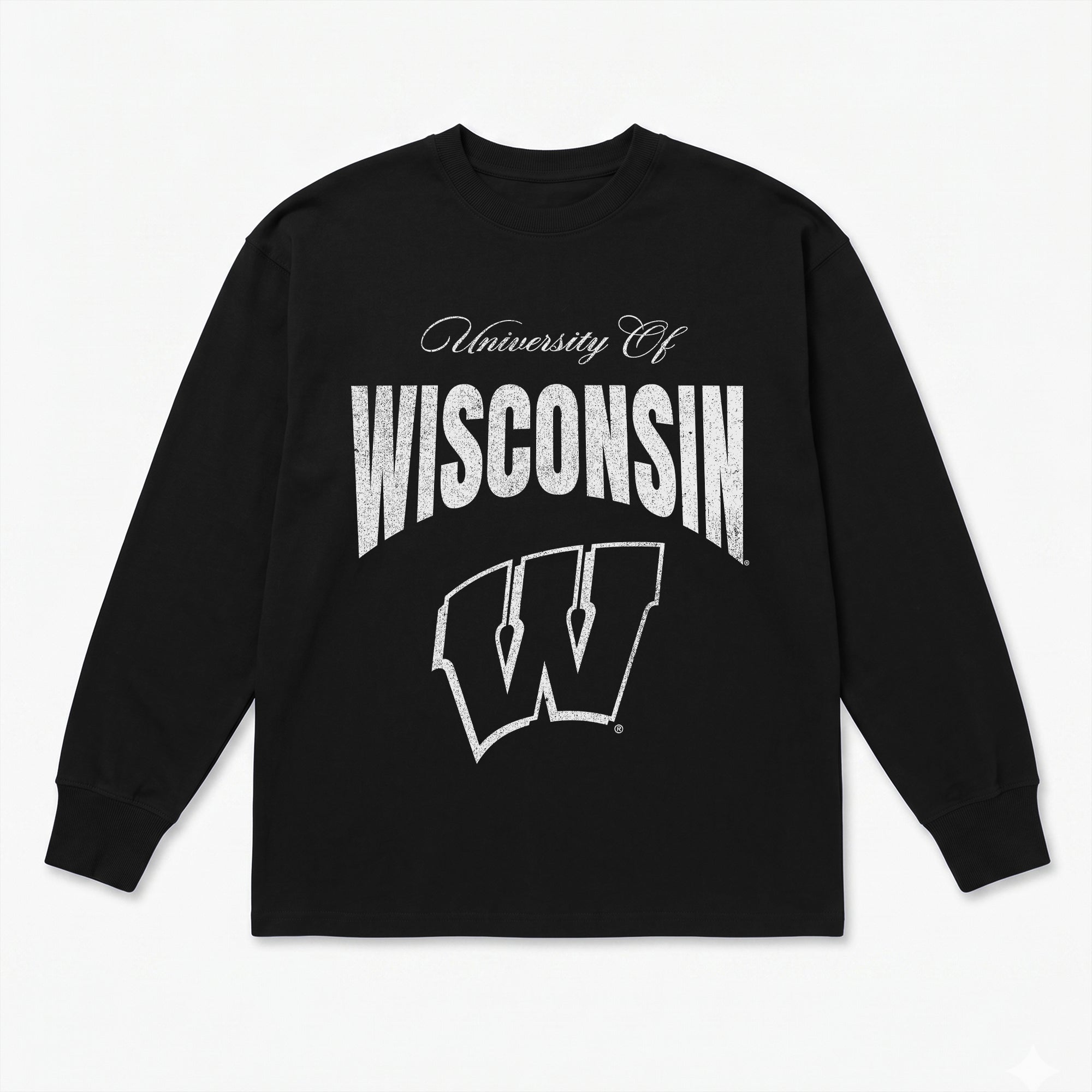 WISCONSIN BADGERS BOLD AMBITION ESSENTIAL RELAXED FIT LONG SLEEVE TEE