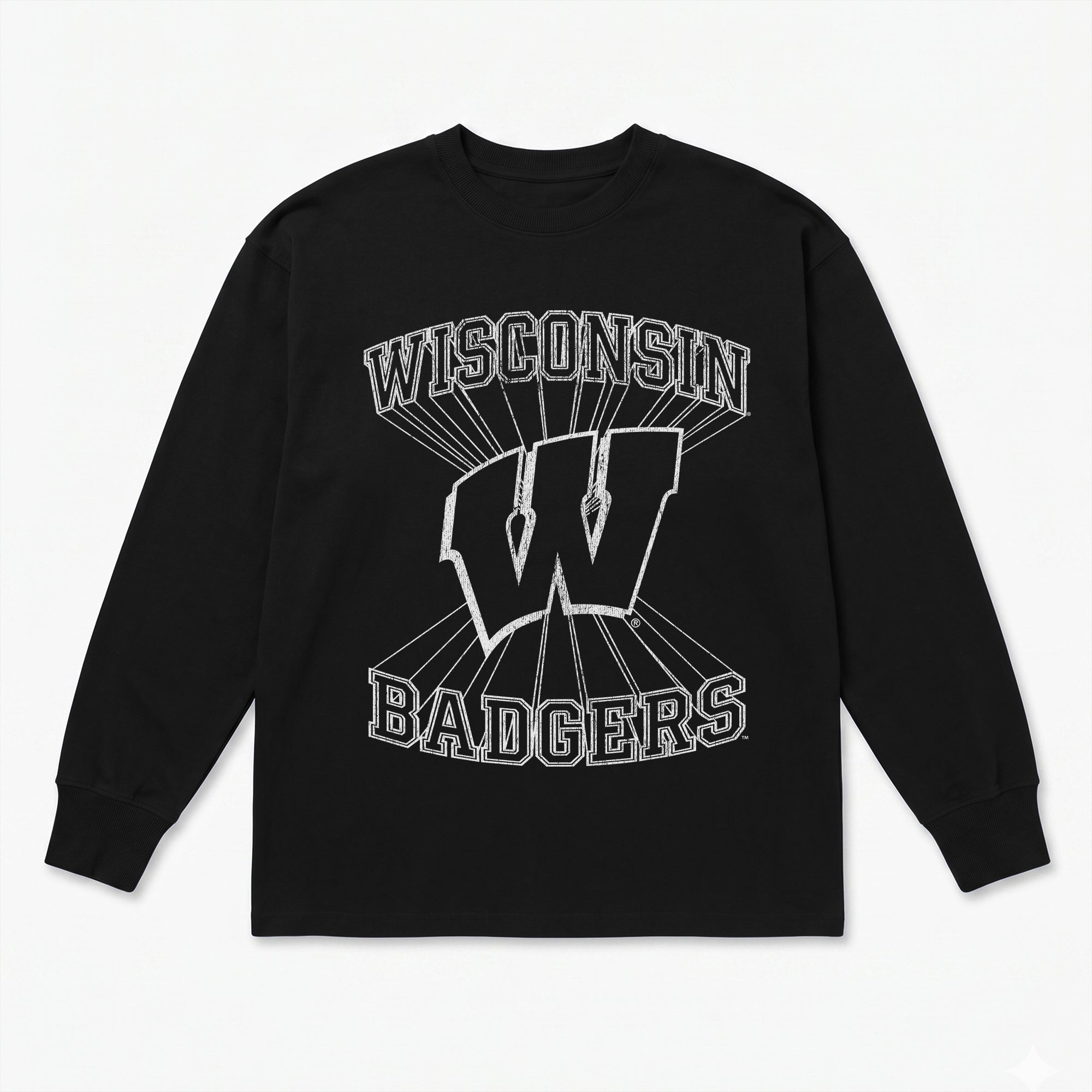 WISCONSIN BADGERS SPOTLIGHT ESSENTIAL RELAXED FIT LONG SLEEVE TEE