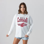 WASHINGTON STATE COUGARS SWIFT STRIKE ESSENTIAL RELAXED FIT LONG SLEEVE TEE