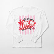 WASHINGTON STATE COUGARS RALLY STRIPE ESSENTIAL RELAXED FIT LONG SLEEVE TEE