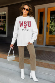 WASHINGTON STATE COUGARS SWEET SPOT ESSENTIAL RELAXED FIT LONG SLEEVE TEE