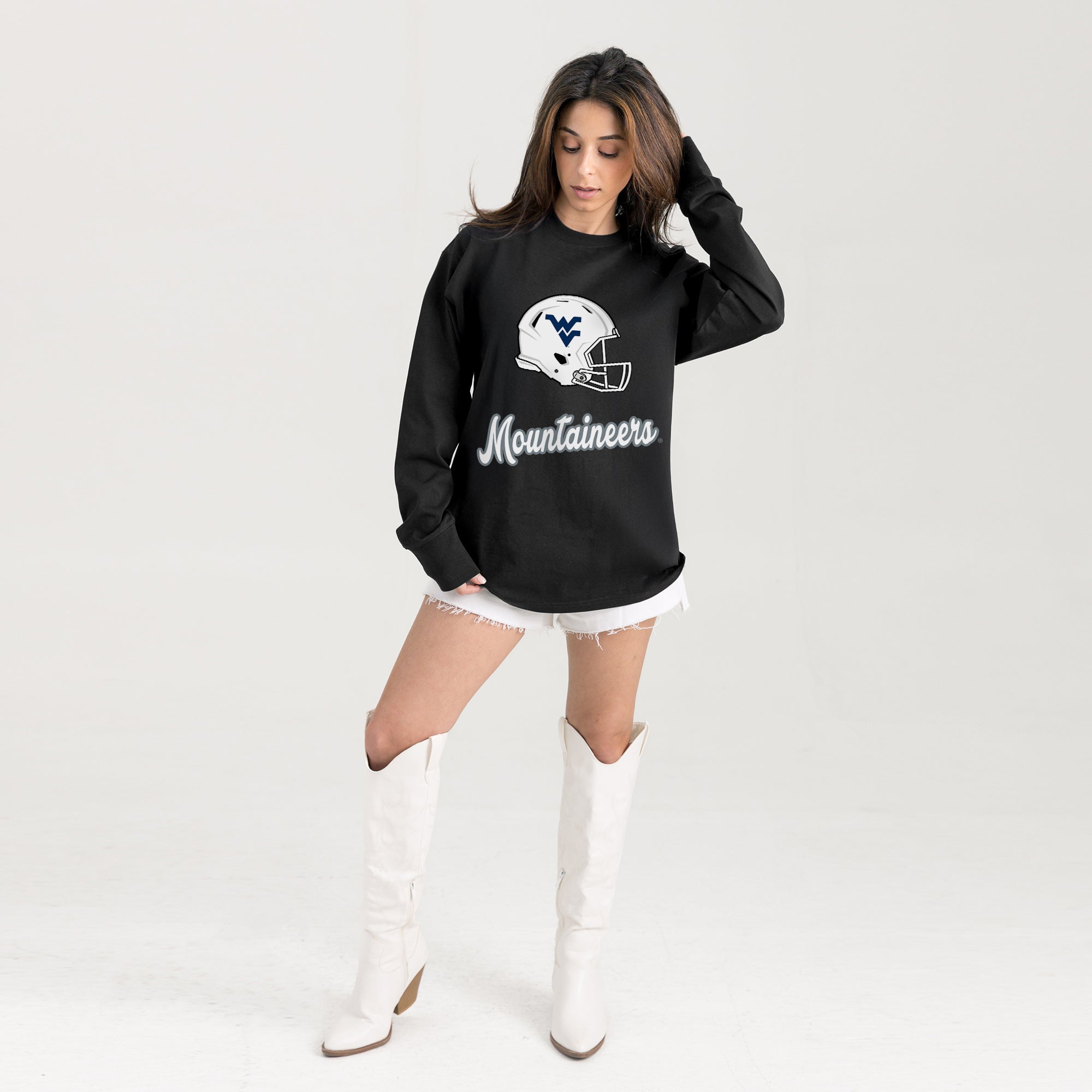 WEST VIRGINIA MOUNTAINEERS HONOR ROLL ESSENTIAL RELAXED FIT LONG SLEEVE TEE
