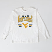 WEST VIRGINIA MOUNTAINEERS SWIFT STRIKE ESSENTIAL RELAXED FIT LONG SLEEVE TEE